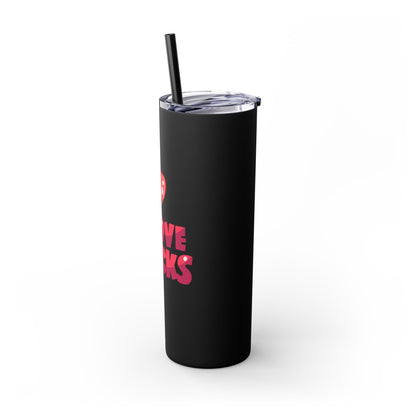 Vaso con pajita Love Sucks, 20 oz