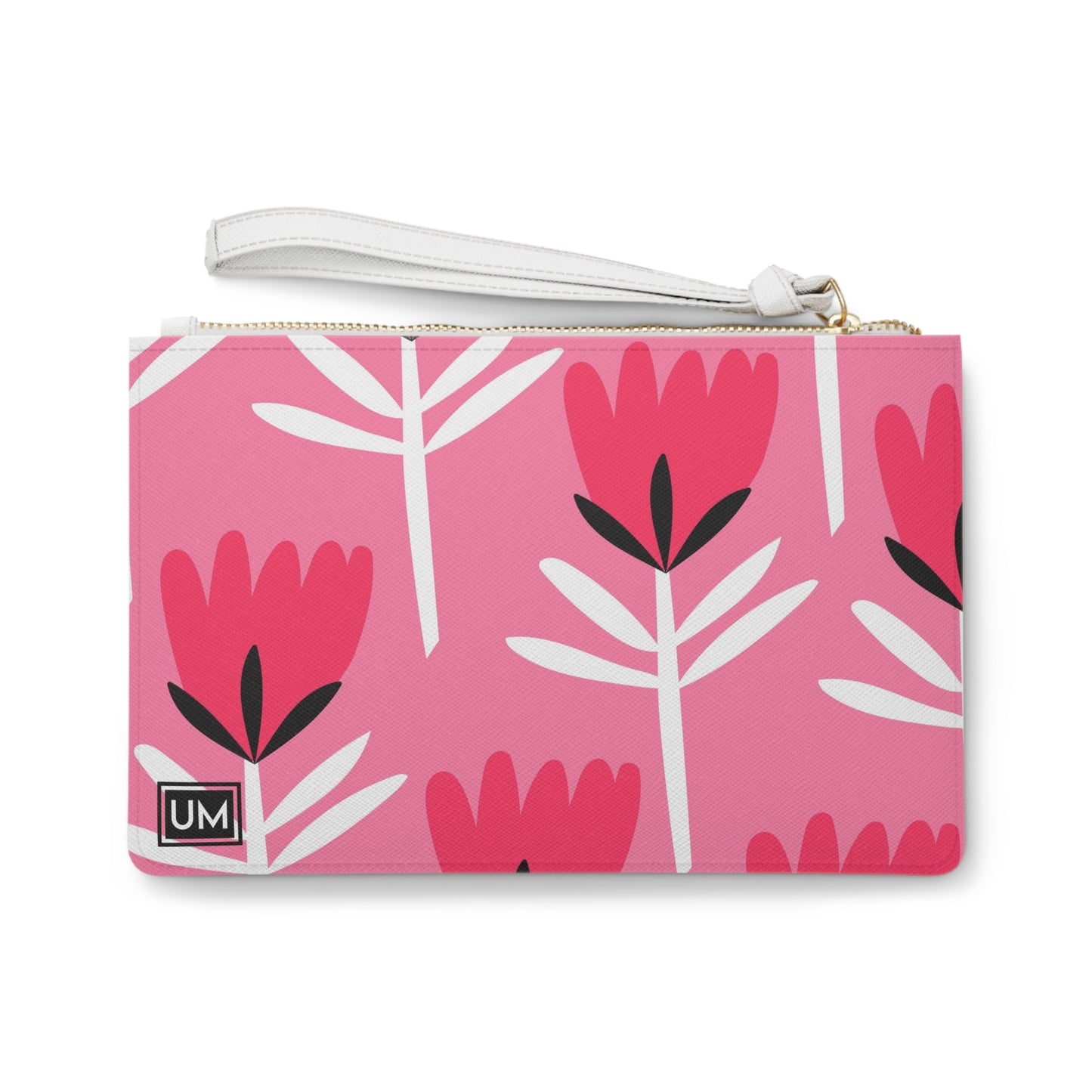 Bolso de mano con estampado floral llamativo