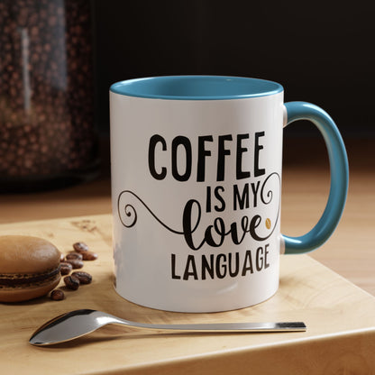 Taza Mi amor por el café (11, 15 oz)