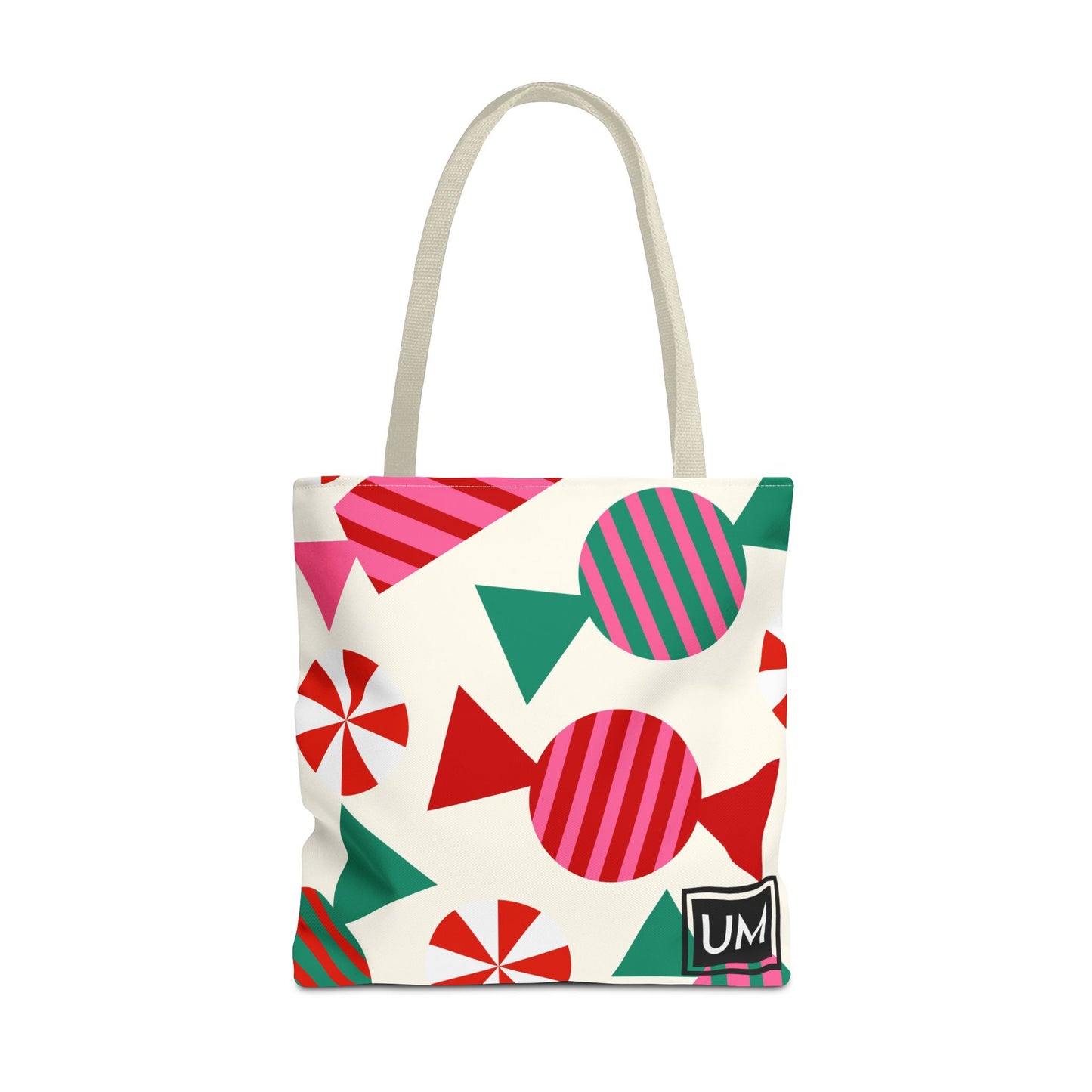 Bolsa de mano navideña moderna (AOP)