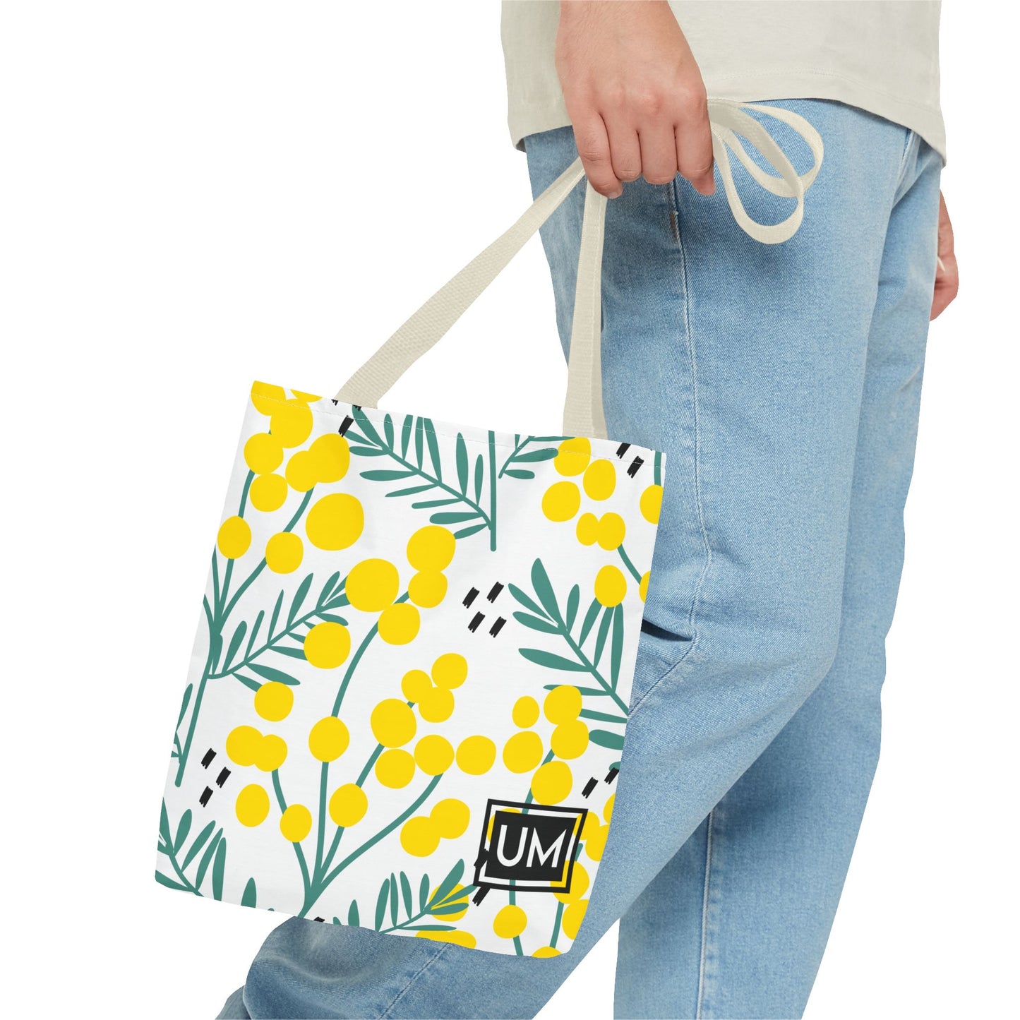 Bolso de mano con estampados florales llamativos (AOP)