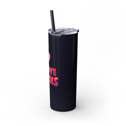 Vaso con pajita Love Sucks, 20 oz