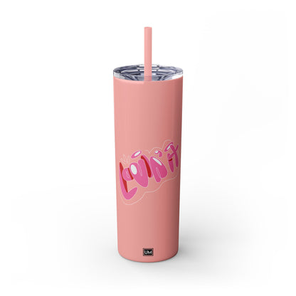 Vaso con pajita Love, 20 oz