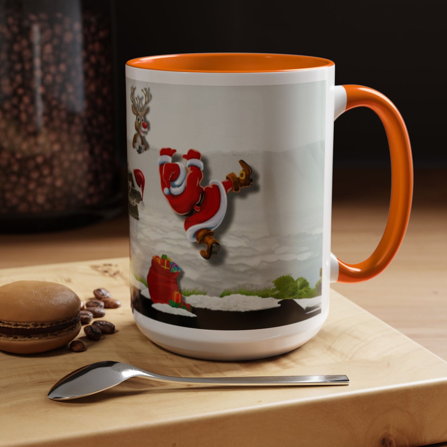 Taza de café navideña de Papá Noel (11, 15 oz)