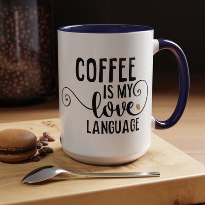 Taza Mi amor por el café (11, 15 oz)