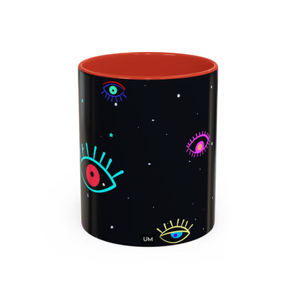 Taza de café con diseño de mal de ojo (11 oz y 15 oz)