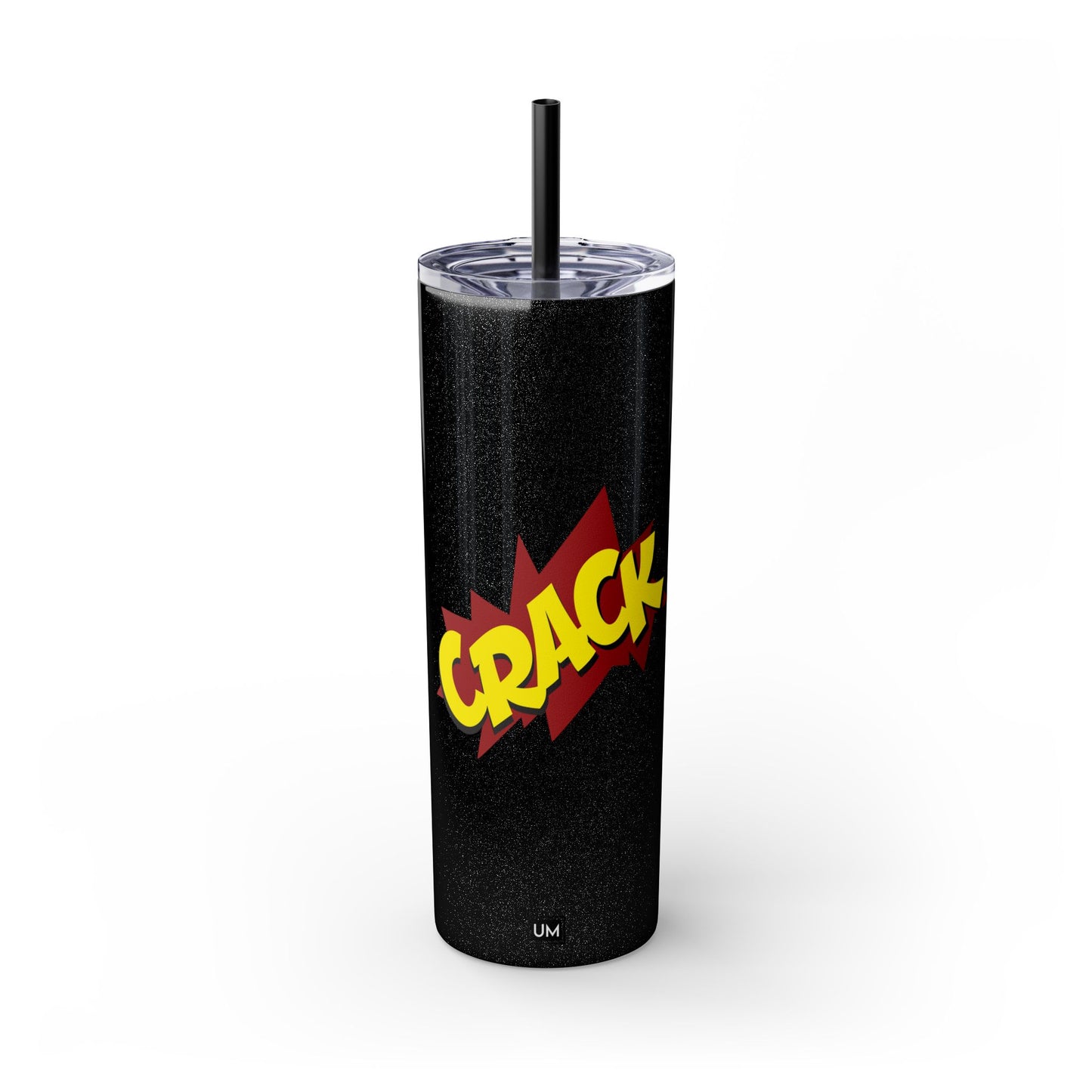 Vaso Crack con pajita, 20 oz