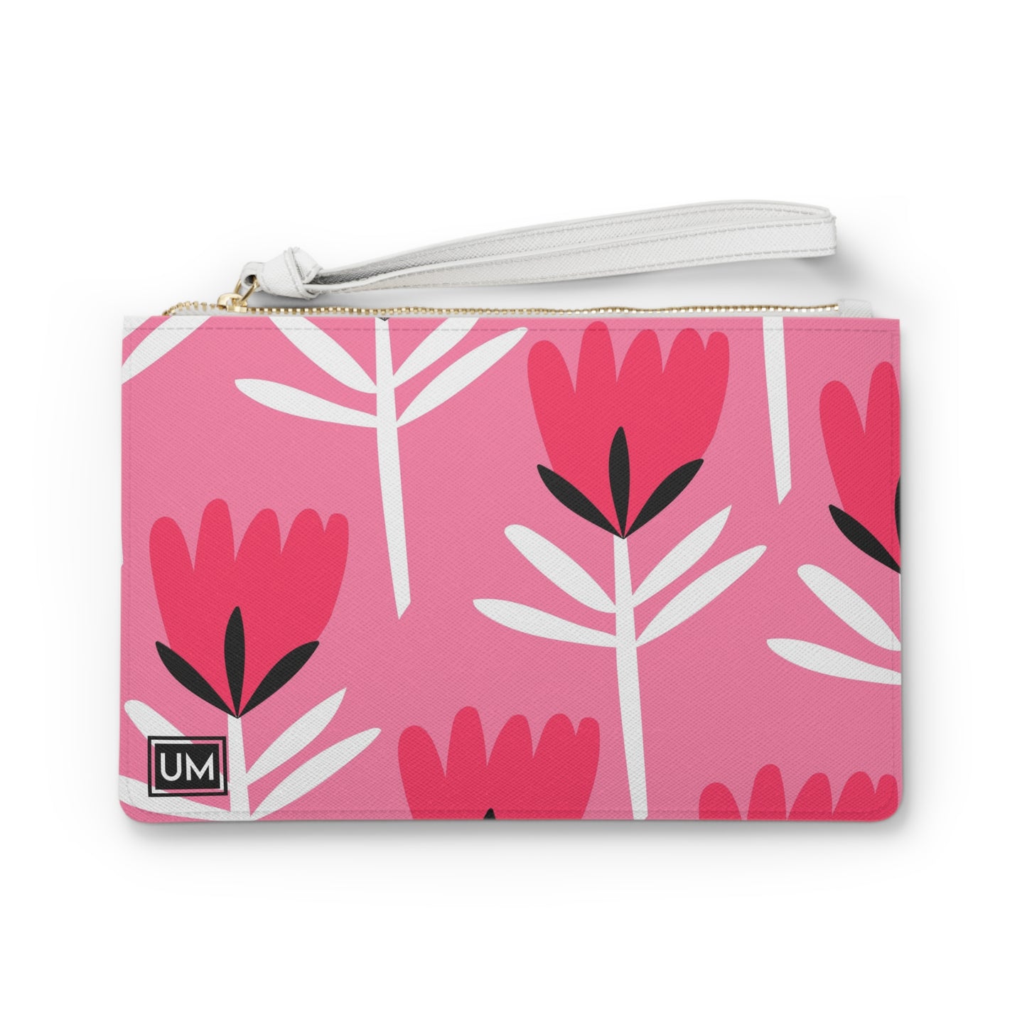 Bolso de mano con estampado floral llamativo