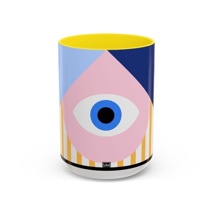 Taza de café con diseño de mal de ojo (11 oz y 15 oz)