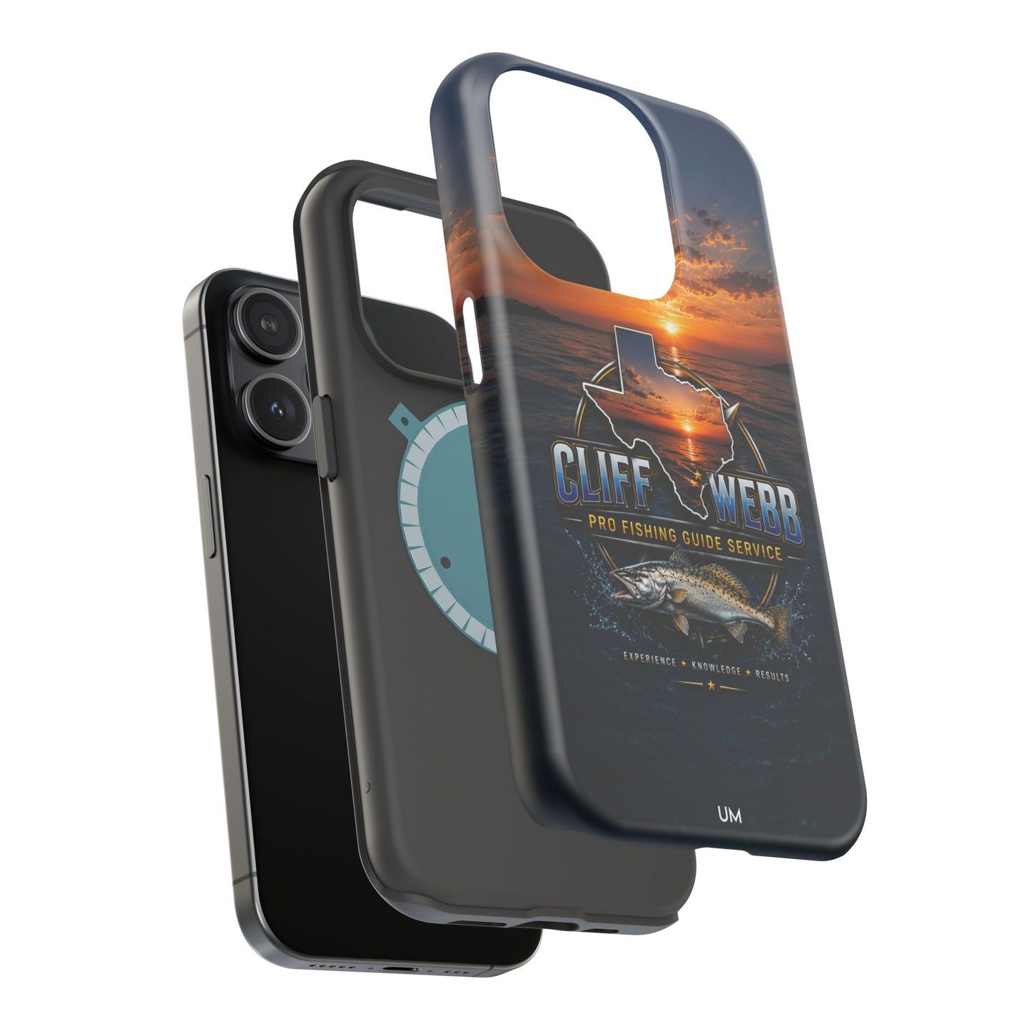 Cliff Webb Pro Fishing Guide Service Sunset Design (Magnetic, Impact-Resistant)