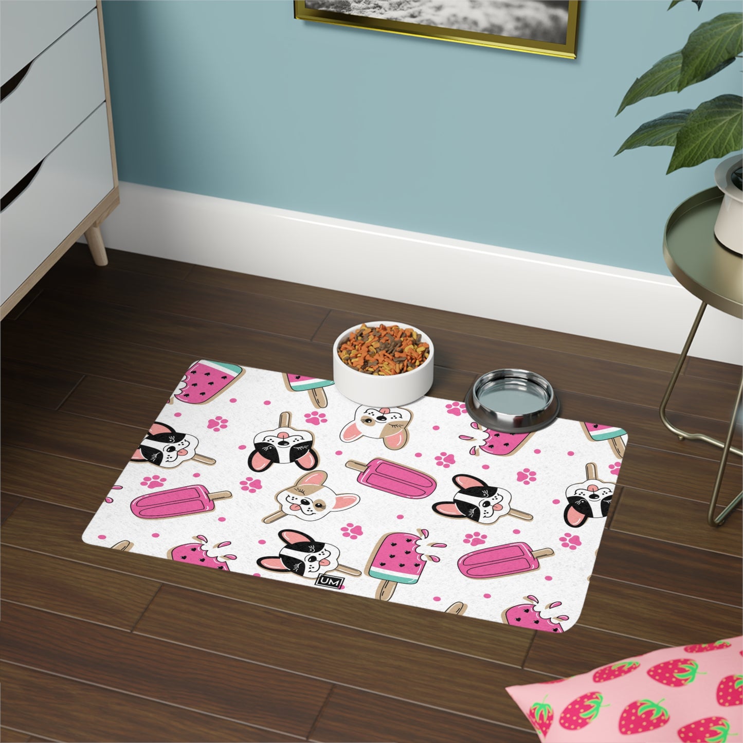 Alfombrilla para comida para mascotas UM (12 x 18)