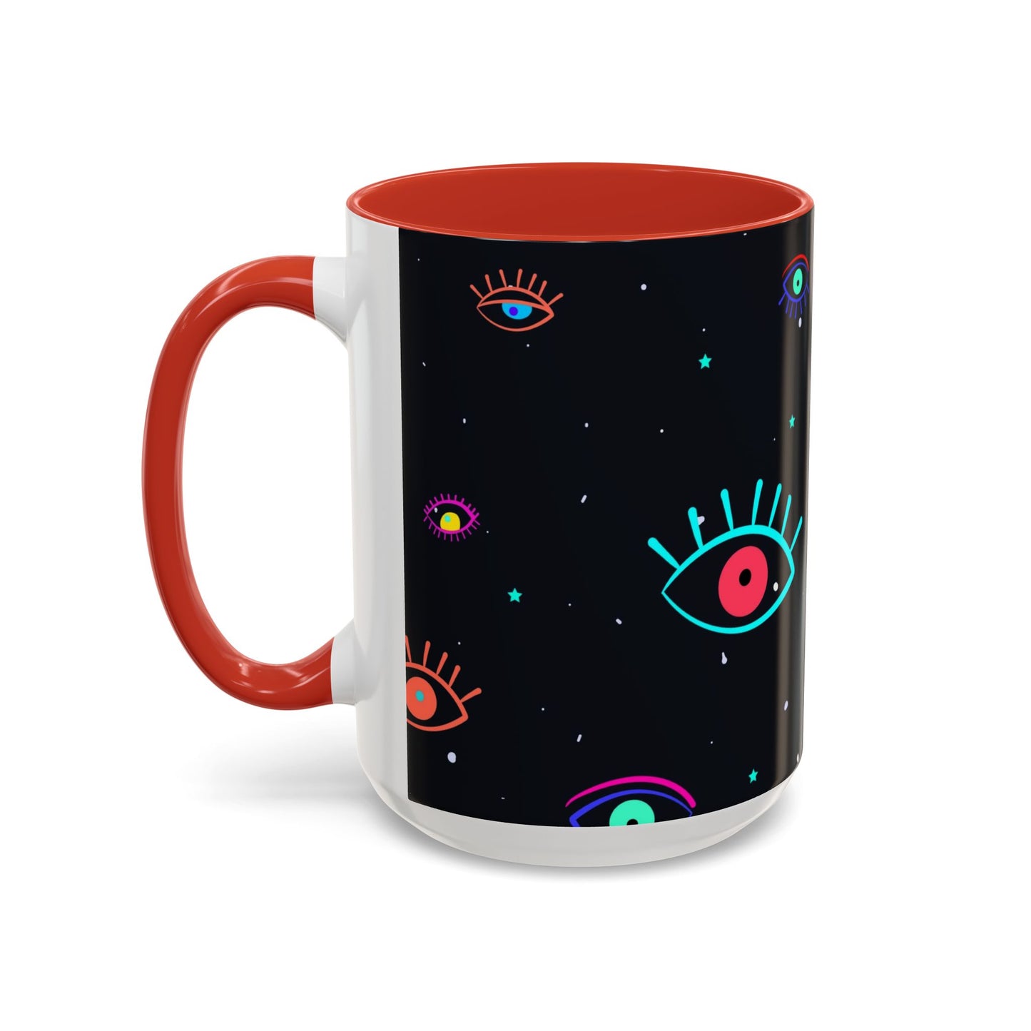 Taza de café con diseño de mal de ojo (11 oz y 15 oz)