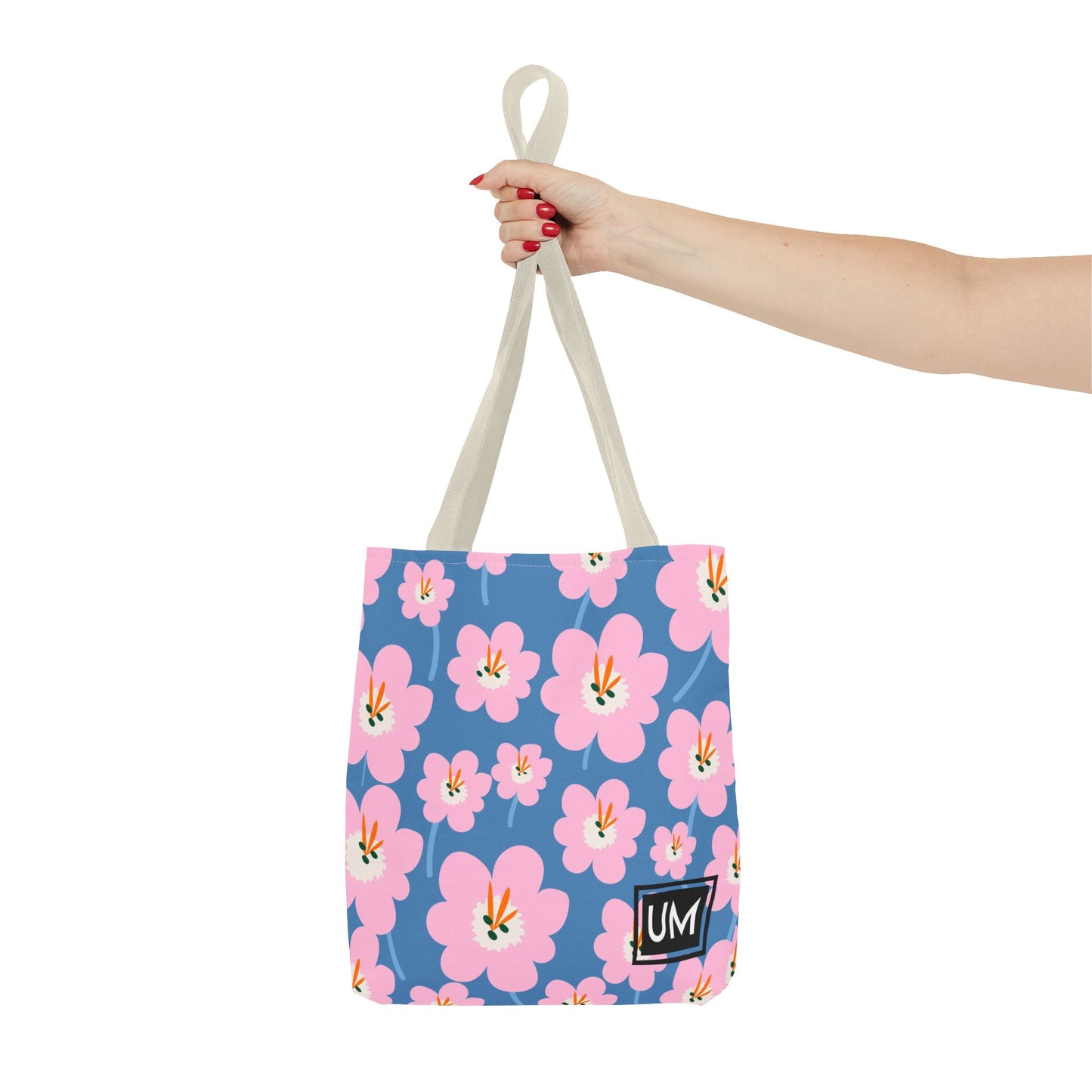 Bolso de mano con estampados florales llamativos (AOP)