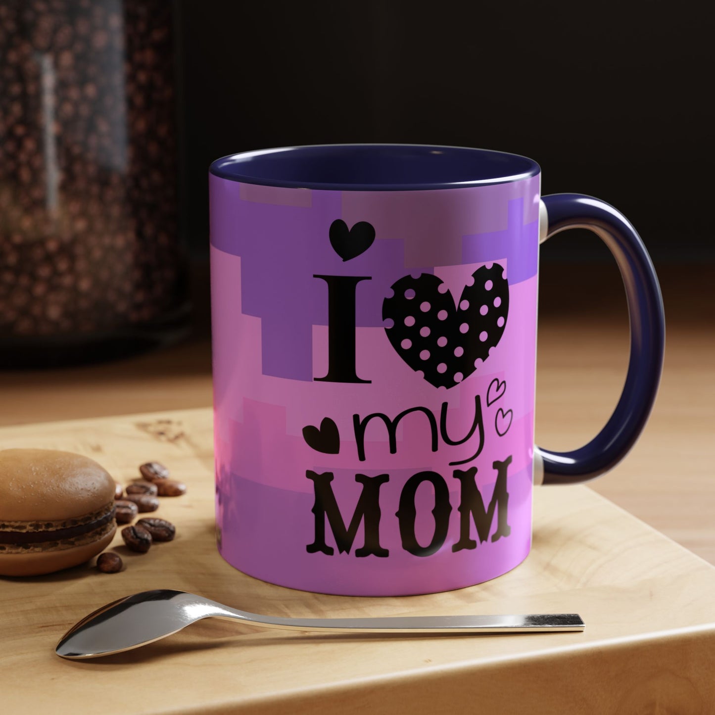 Taza de café con la frase "Te amo mamá" (11, 15 oz)