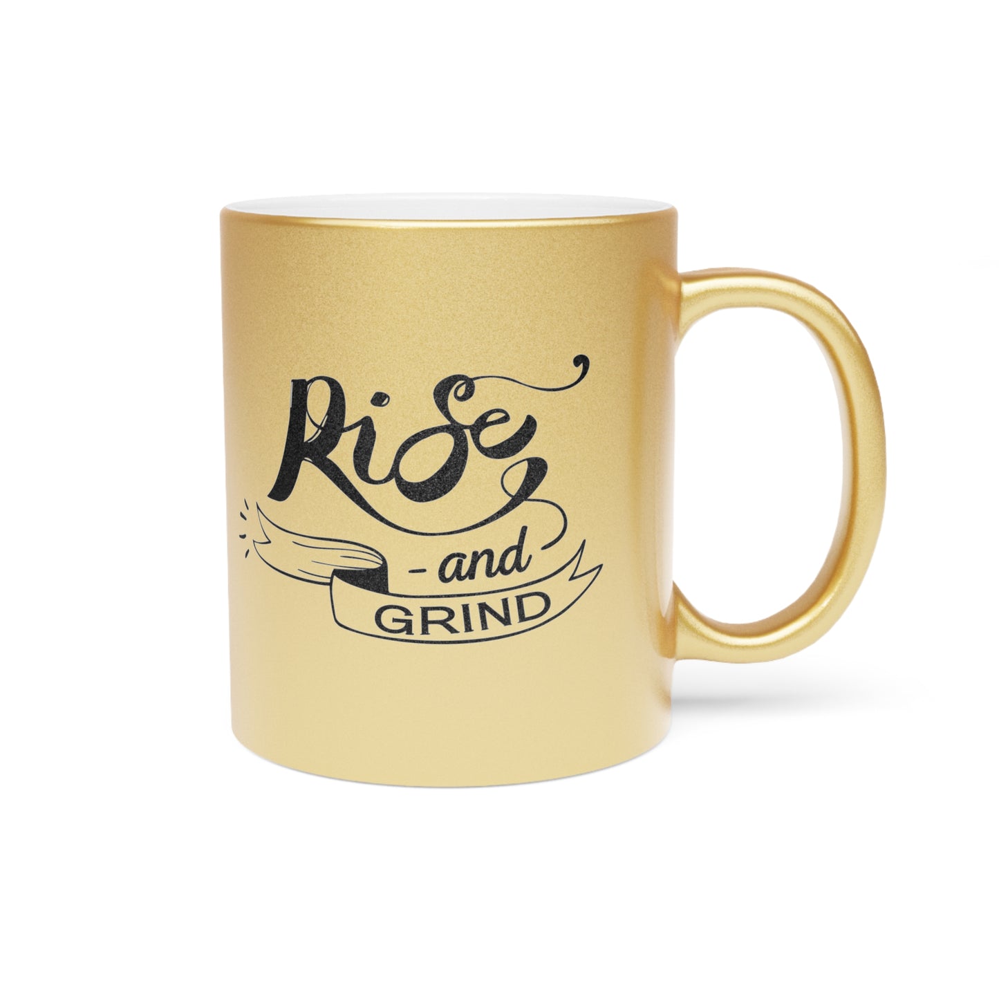 Taza Rise and Grind (plata y dorada)