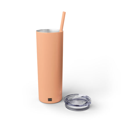 Plain Tumbler with Straw, 20oz