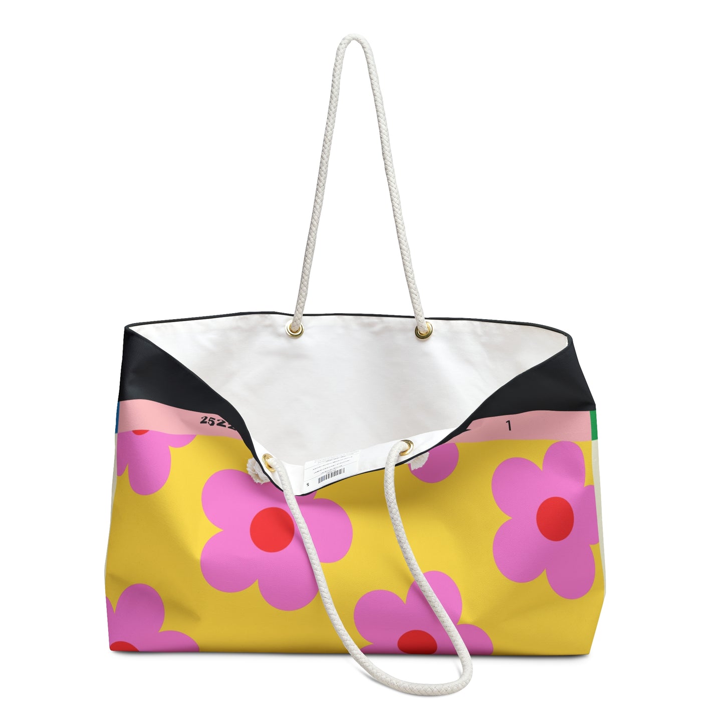 Bolso de fin de semana con estampado floral llamativo