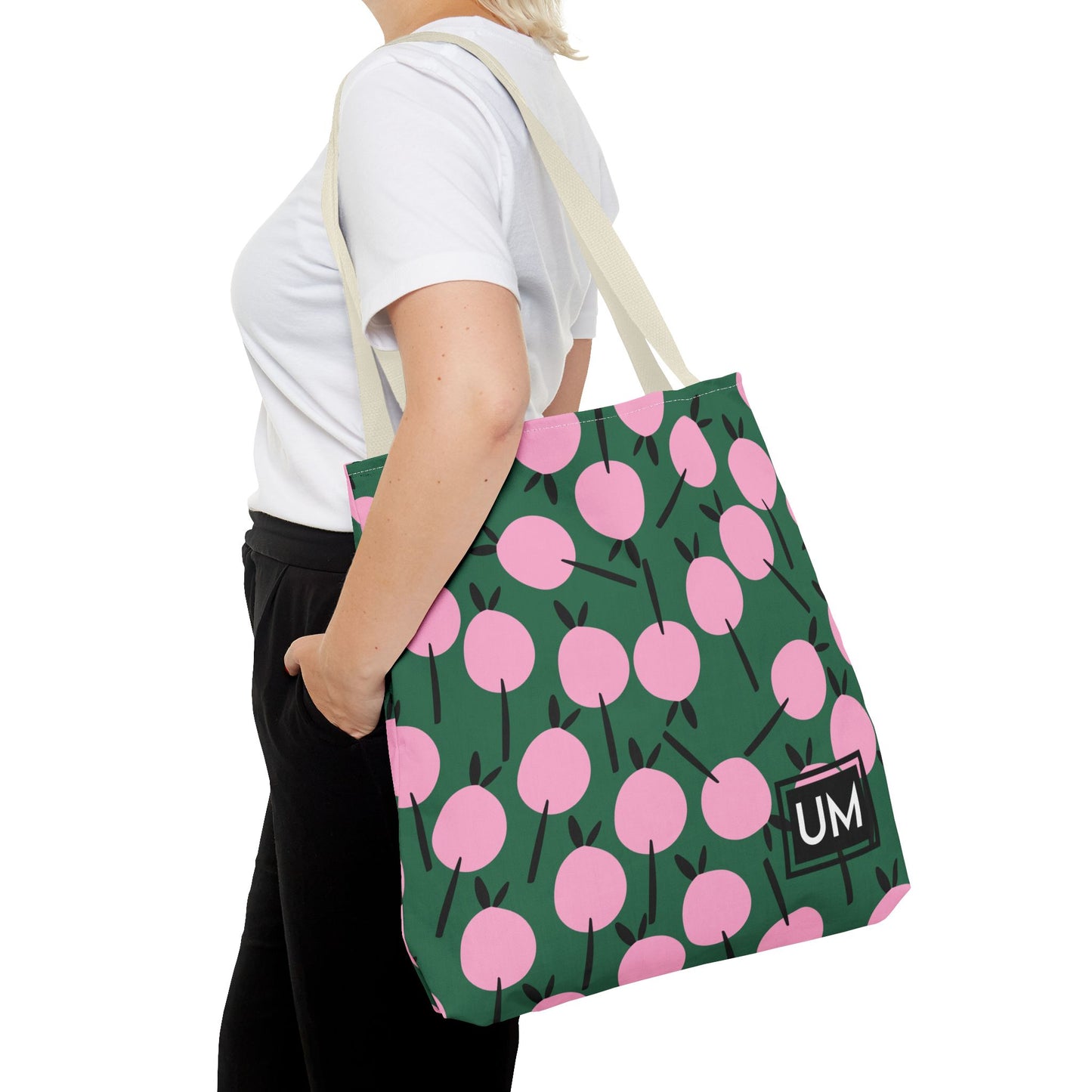 Bolso de mano con estampados florales llamativos (AOP)