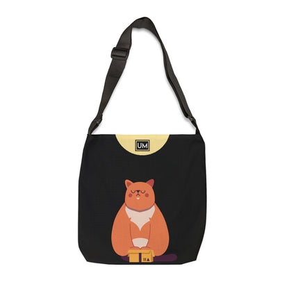 Bolsa de mano ajustable con diseño abstracto de gatito