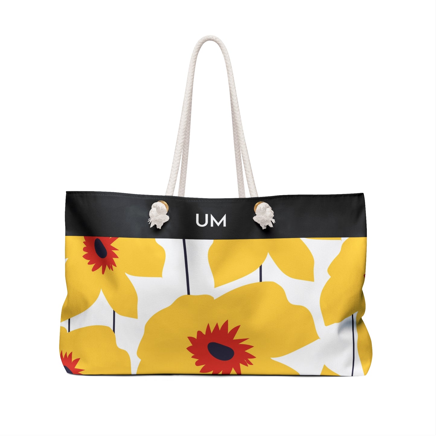 Bolso de fin de semana con estampado floral llamativo