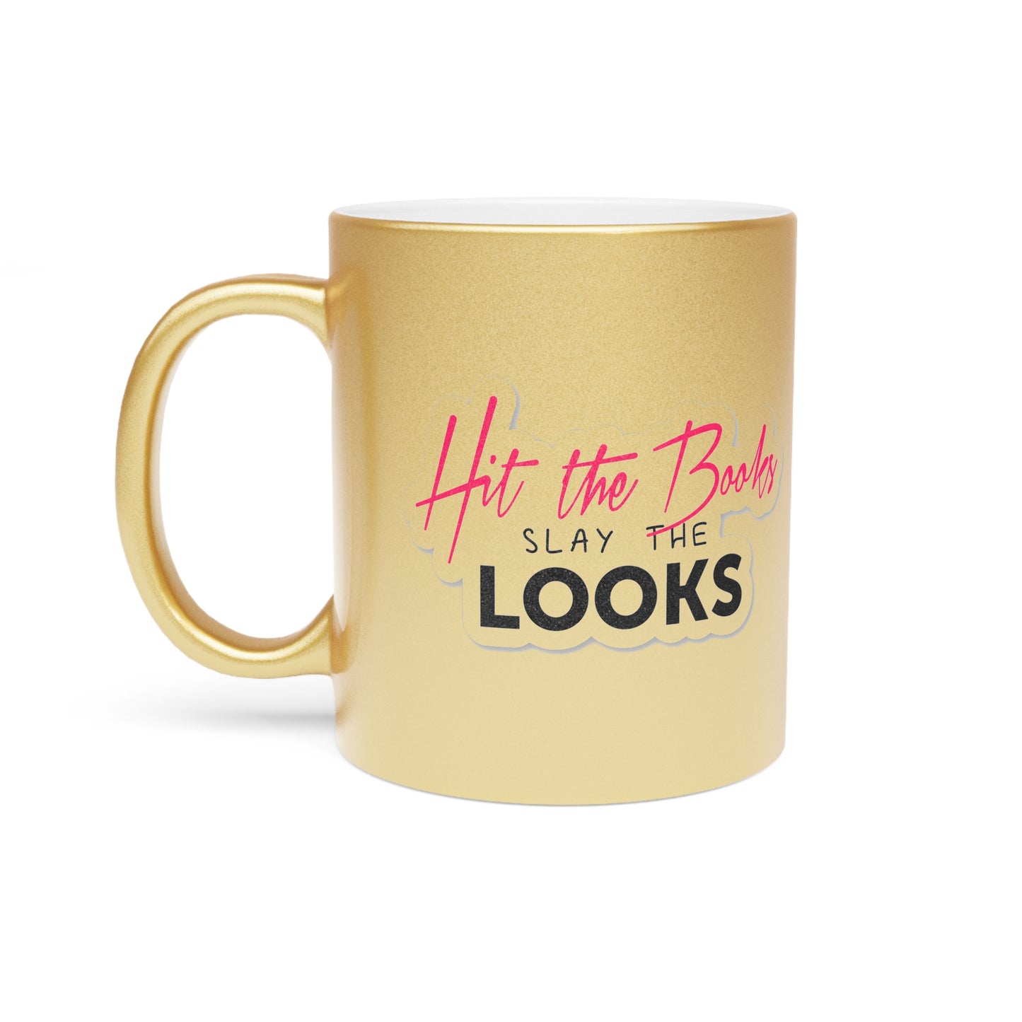 Taza Hit The Books (plata y dorada)