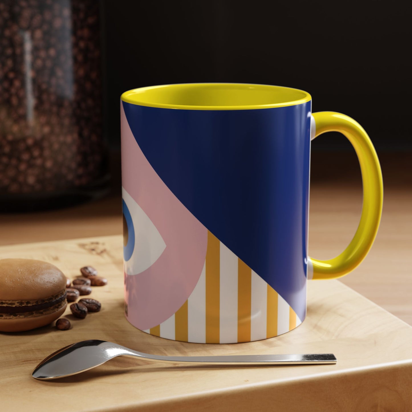 Taza de café con diseño de mal de ojo (11 oz y 15 oz)