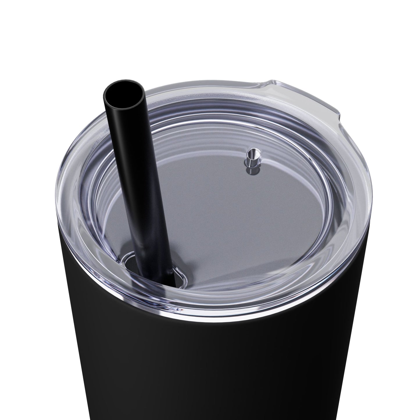 Plain Tumbler with Straw, 20oz