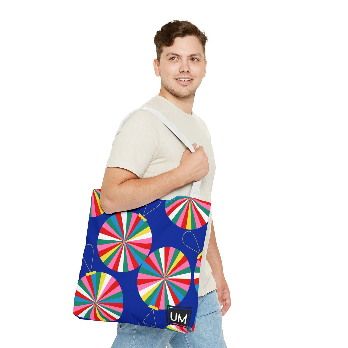 Bolsa de mano navideña moderna (AOP)