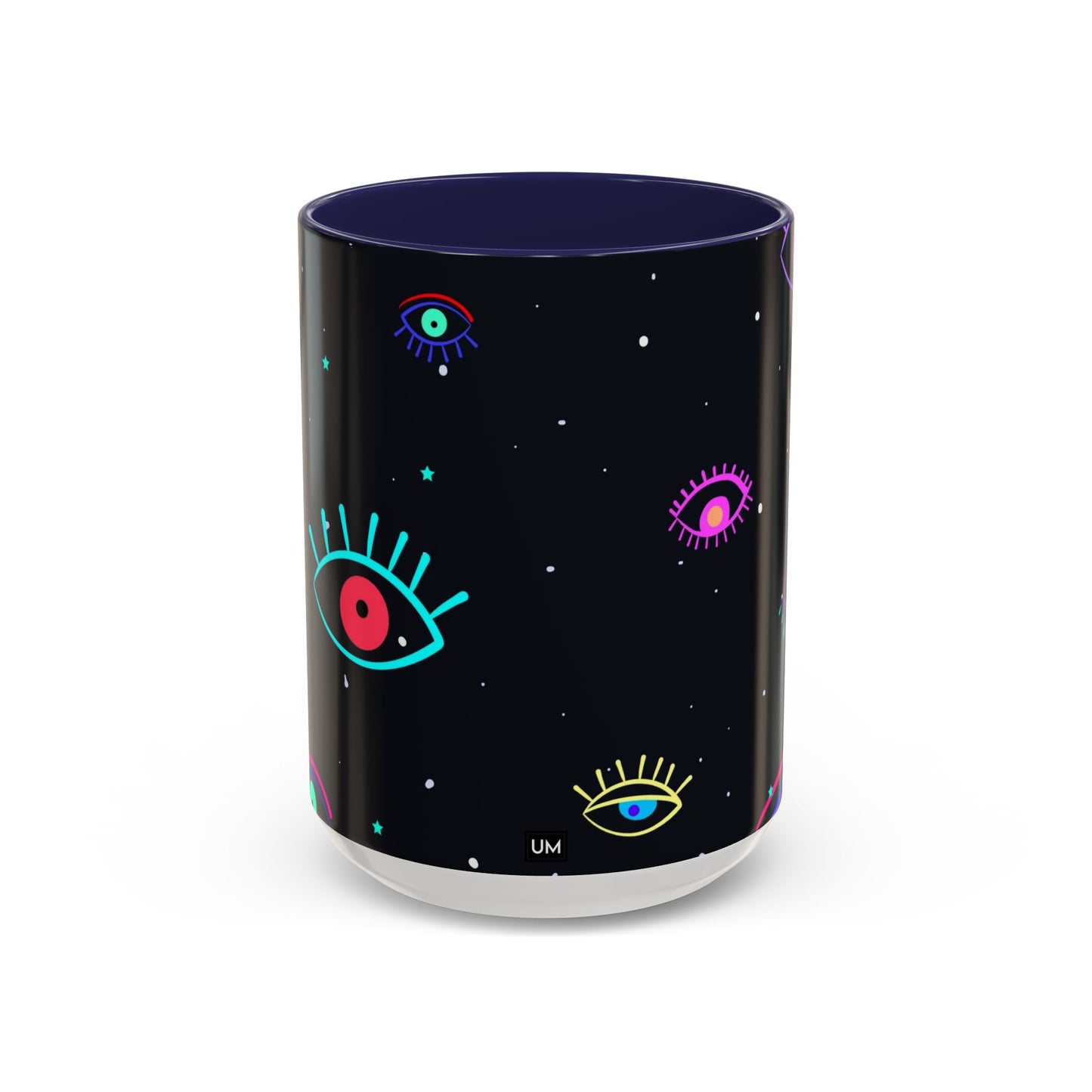 Taza de café con diseño de mal de ojo (11 oz y 15 oz)