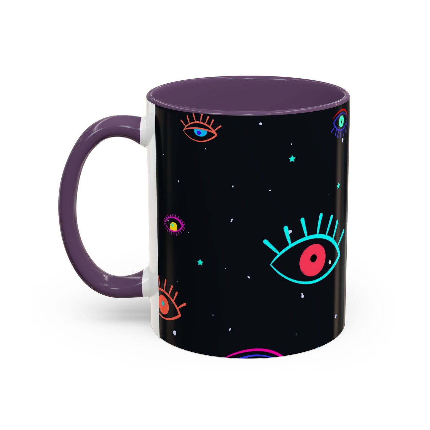 Taza de café con diseño de mal de ojo (11 oz y 15 oz)