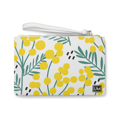 Bolso de mano con estampado floral llamativo