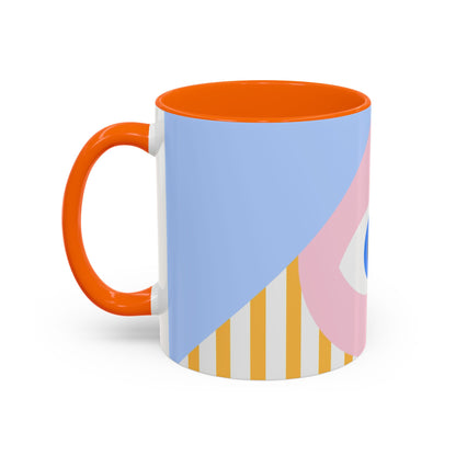 Taza de café con diseño de mal de ojo (11 oz y 15 oz)