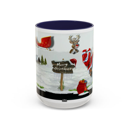 Taza de café navideña de Papá Noel (11, 15 oz)