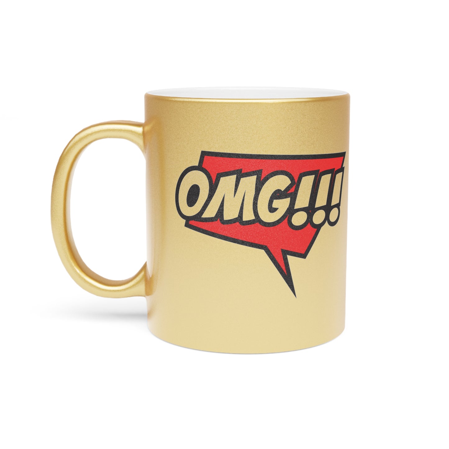 Taza OMG (plata y oro)