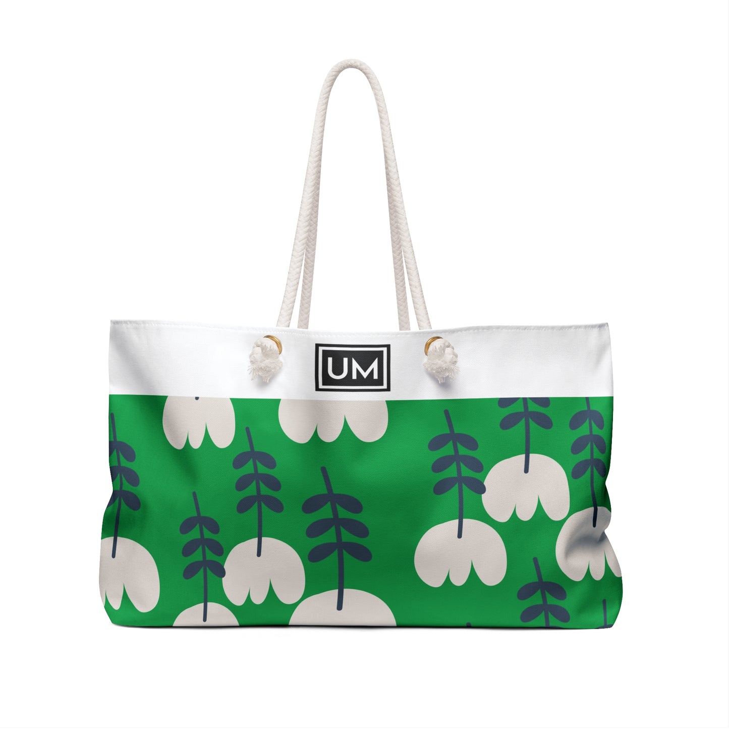 Bolso de fin de semana con estampado floral llamativo