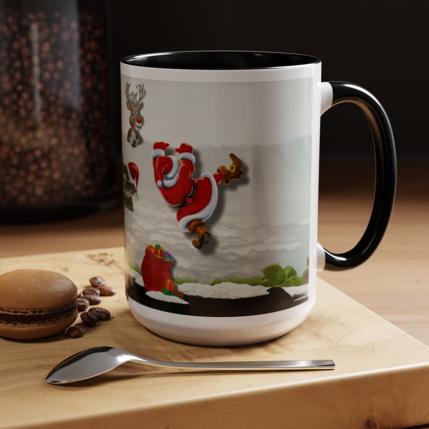 Taza de café navideña de Papá Noel (11, 15 oz)