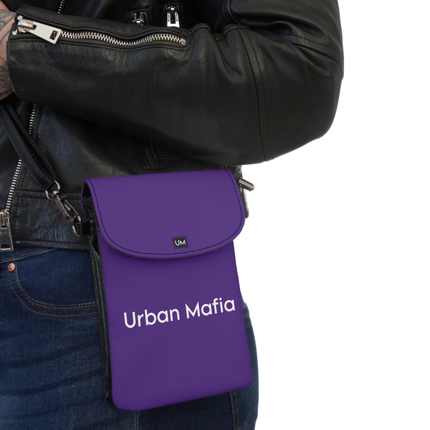 Monedero pequeño para teléfono móvil de color morado de UM