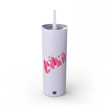 Vaso con pajita Love, 20 oz