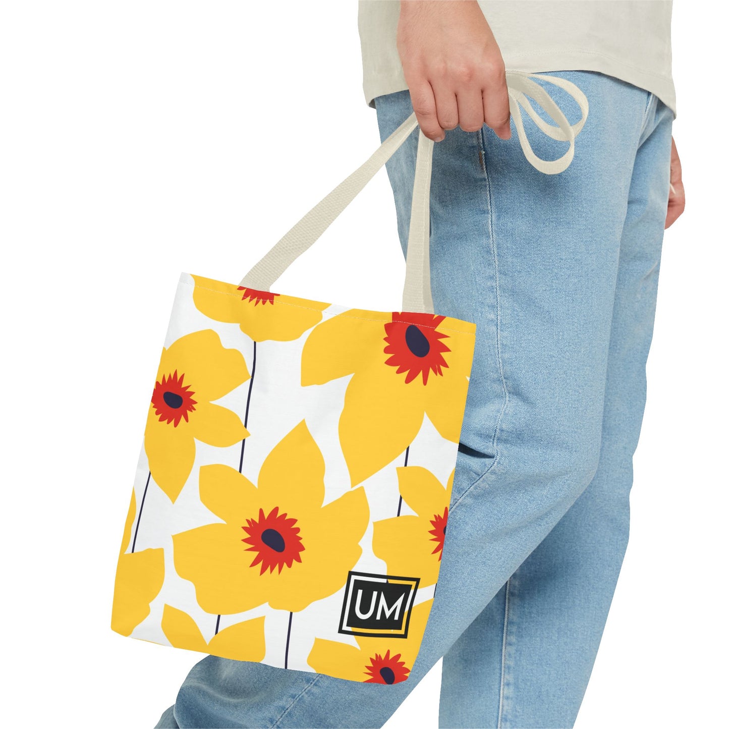 Bolso de mano con estampados florales llamativos (AOP)