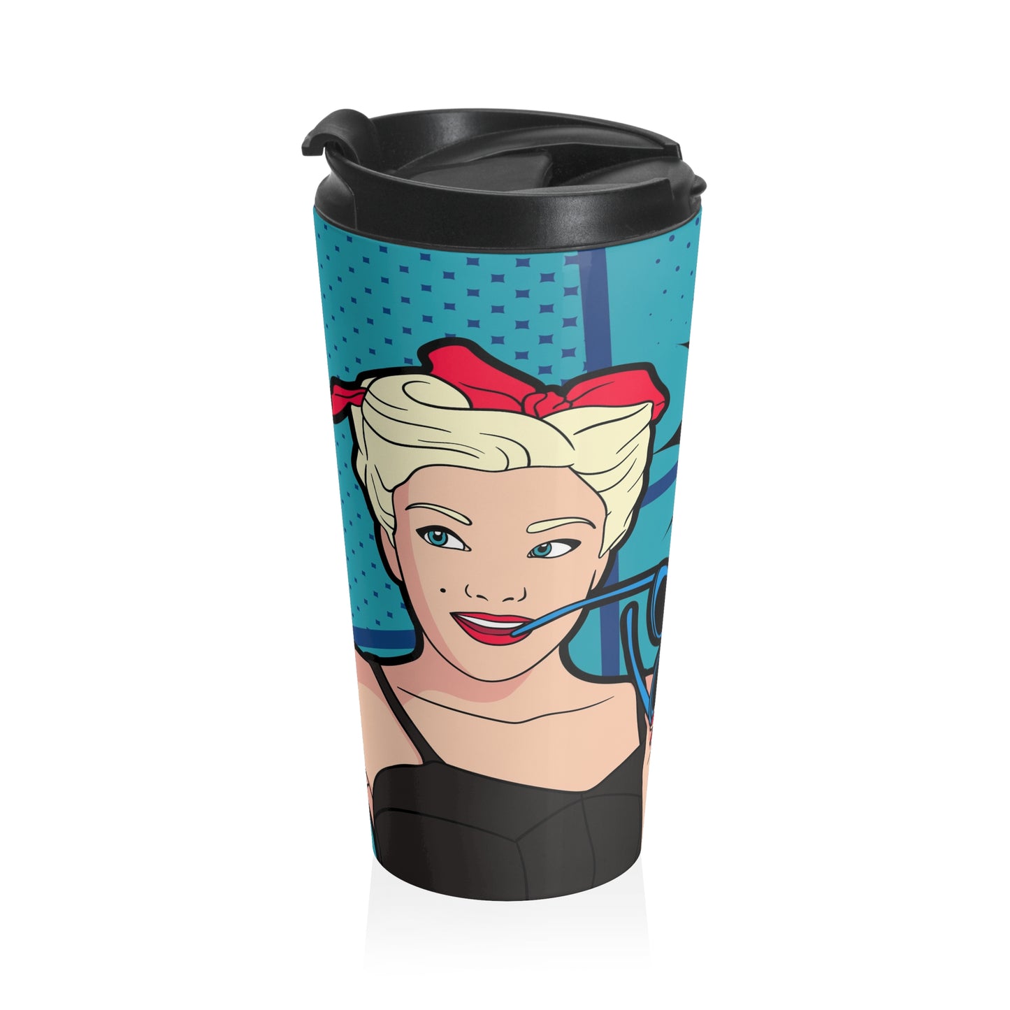 Taza de viaje de acero inoxidable Pop Girl