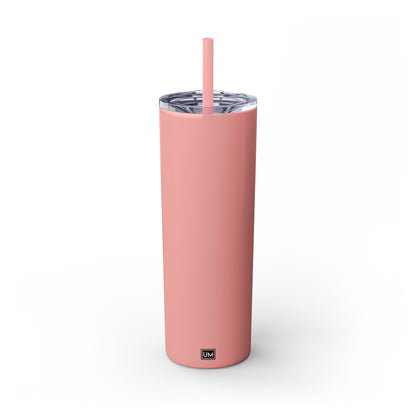 Plain Tumbler with Straw, 20oz