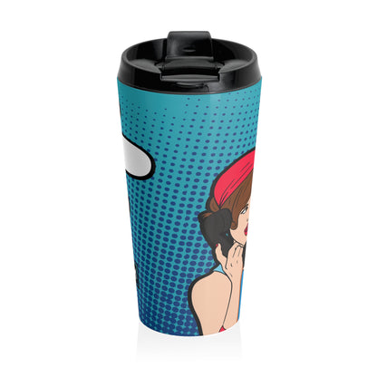 Taza de viaje de acero inoxidable Pop Girl