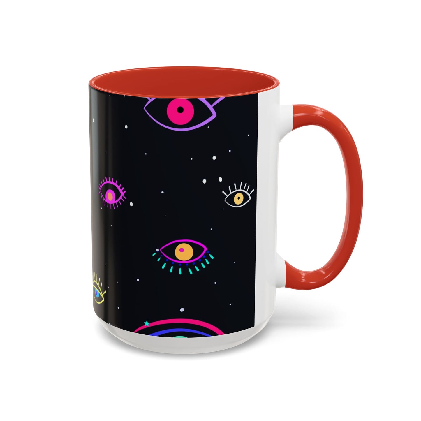 Taza de café con diseño de mal de ojo (11 oz y 15 oz)