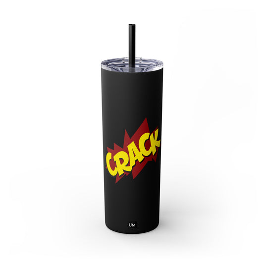 Vaso Crack con pajita, 20 oz