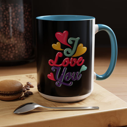 Taza de café con la frase "Te amo" (11, 15 oz)