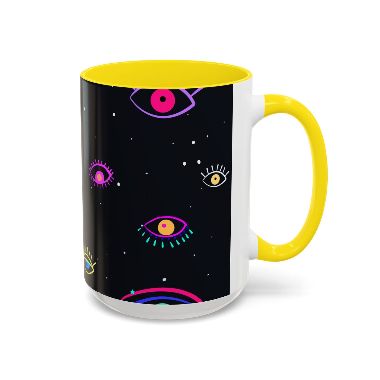 Taza de café con diseño de mal de ojo (11 oz y 15 oz)