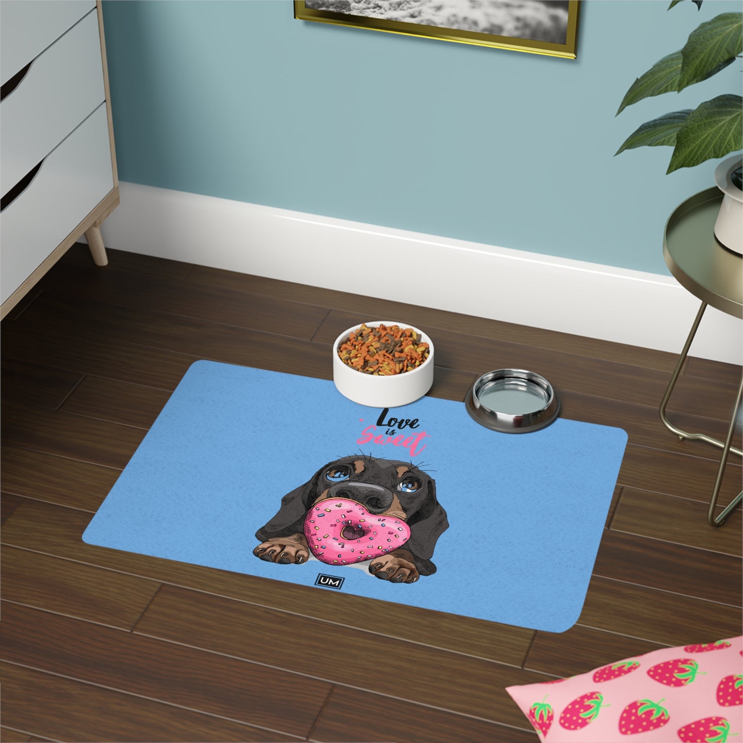 Alfombrilla para comida para mascotas UM (12 x 18)