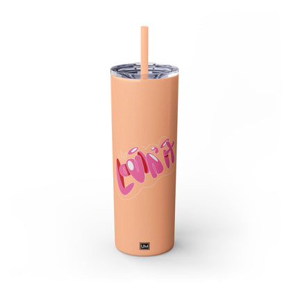 Vaso con pajita Love, 20 oz