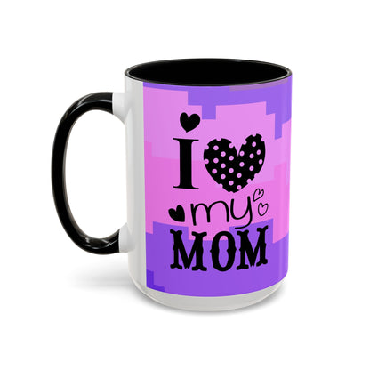 Taza de café con la frase "Te amo mamá" (11, 15 oz)