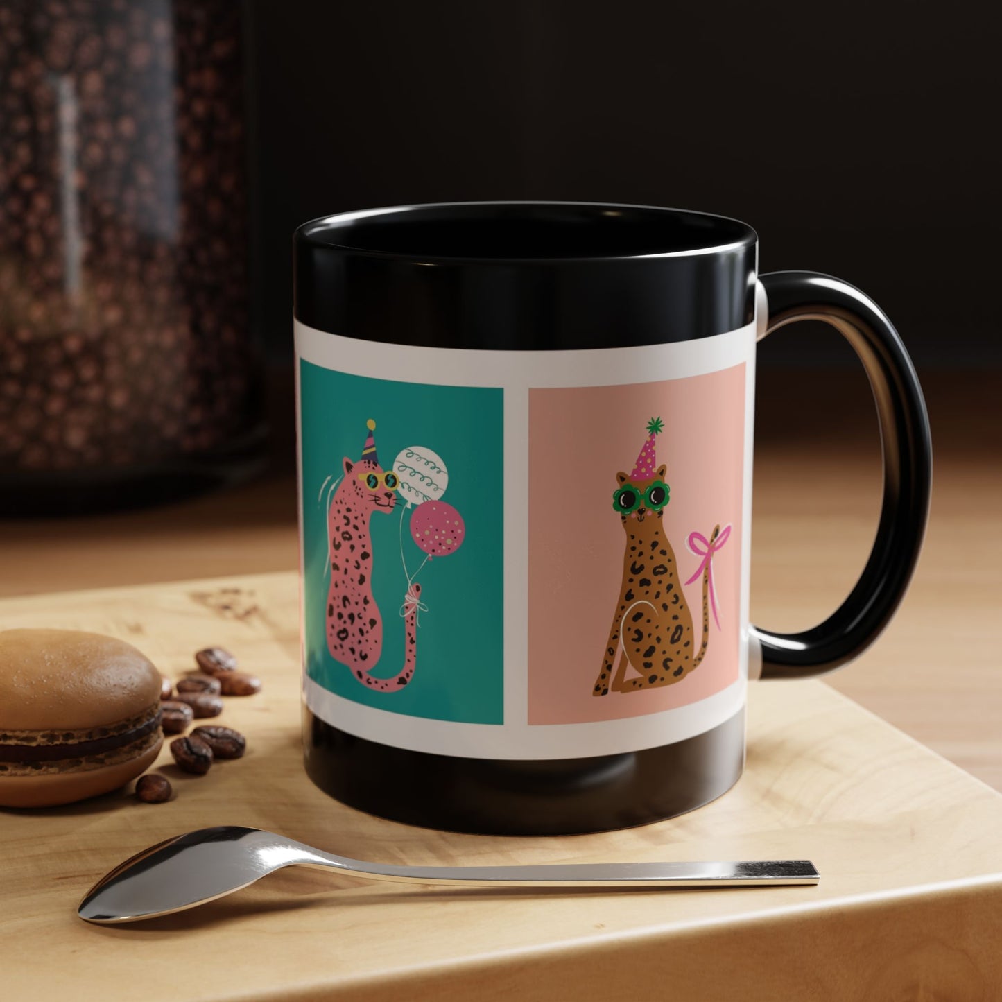 Taza de café con estampado animal (11, 15 oz)